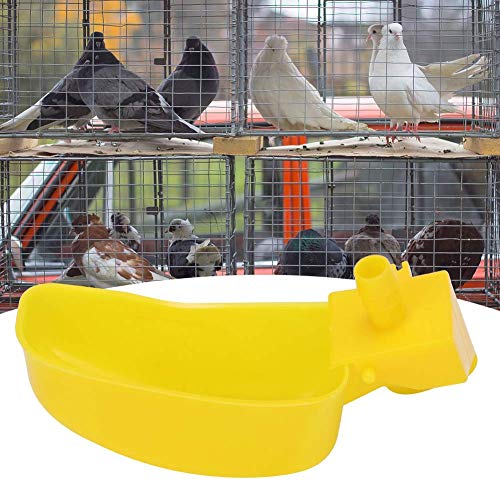 Andraw Valentine's Day Present Vogeltrinkbecher, Vogeltrinker, guter Druckwiderstand hängend automatisch 12-teiliger Trinker für Vogeltrinkbecher Vogelkäfig(Quail Water Bowl on The Left) von Andraw