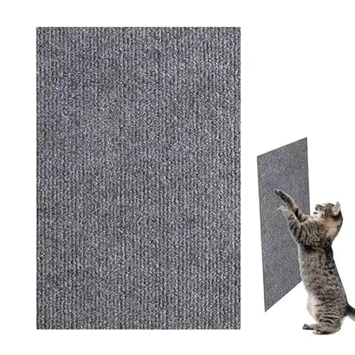 Kratzmatte Selbstklebend Katzen,DIY Climbing Cat Scratcher,Kratzmatte Katze Wand,Cat Scratching Mat,Trimmbare Selbstkleber Kratzmatte Katze,Katzen Kratzmatte Kratzschutz Sofa (Gray,40CM X 100CM) von Angaekkot