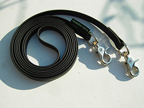 MJH Zügel VB/WB 16mm breit/2,70m lang schwarz vernäht von Angel for Pets