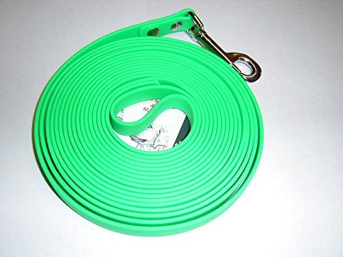 Angel for Pets MJH BioThane Leine 1,50m lang/9mm breit neon grün mit Handschlaufe von Angel for Pets