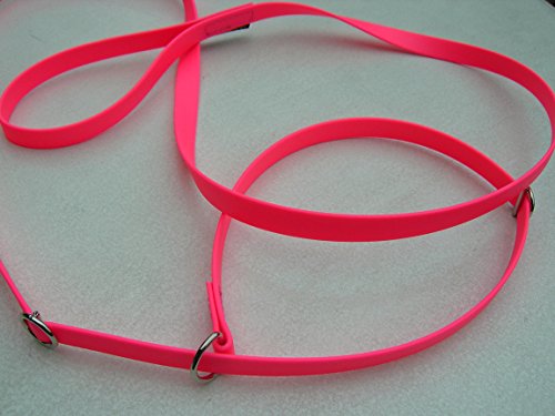 MJH Moxon, Retriever Leine Beta BioThane 16mm breit, 1,50m lang vernäht mit Handschlaufe (pink) von Angel for Pets