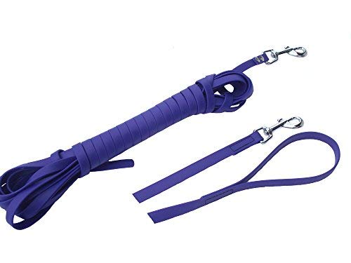 MJH BioThane Leine 2m lang/16mm breit lila mit Handschlaufe von Angel for Pets