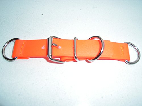 MJH BioThane Halsband Verschluss Adapter verstellbar 25mm breit versch. Farben (1, orange) von Angel for Pets