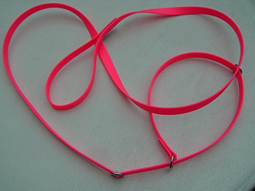 MJH Moxon, Retriever Leine Beta BioThane 13mm breit, 2m lang mit Handschlaufe (neon pink) von Angel for Pets