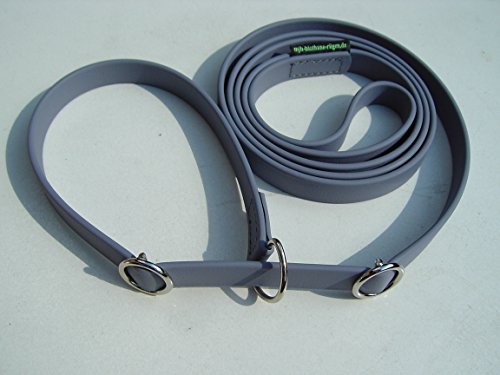 MJH Moxon, Retriever Leine Beta BioThane 16mm breit, 1,50m lang mit Handschlaufe (grau) von Angel for Pets