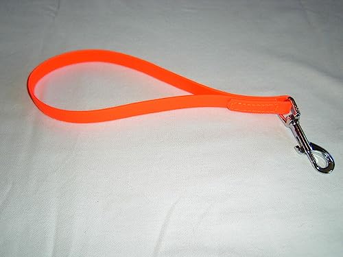 MJH super Heavy Biothane Kurzführer 25cm lang, 19mm breit, vernäht, orange von Angel for Pets