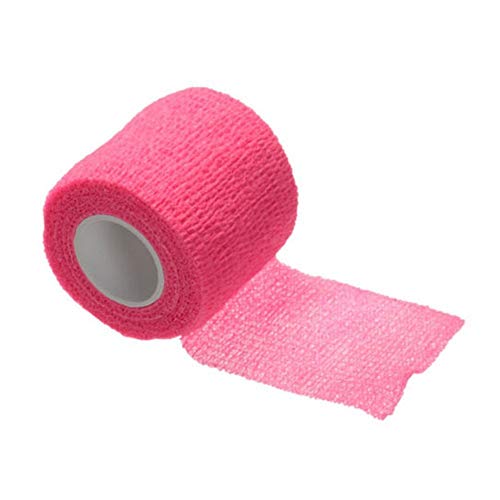 Angela-homestyle 12tlg 4.5m x 5cm Rollen Kohesive Selbsthaftende Bandagen Fingerpflaster Fingerverband Wundverband selbstklebend wasserfest (Rosa) von Angela-homestyle