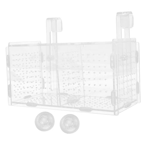 Angoily Fisch Zuchtbox Mit Saugnäpfen Und Haken Isolation Box Für Aquarien Doppelte Fächer Ideal Für Fischzucht Und Ablaichkästen Transparent Robust Und Langlebig von Angoily