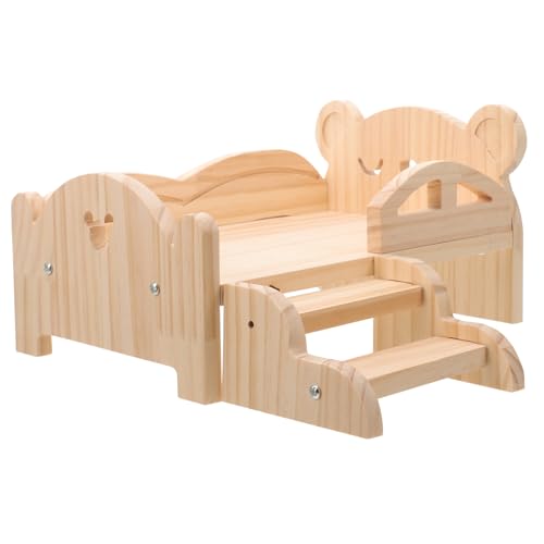 Angoily 1 Satz Haustierbett aus massivem Holz Spielzeug zum Verstecken von Haustieren Versteck in Einer Hamsterhütte Spielzeuge Kaninchenbett multifunktionales Hasenbett von Angoily