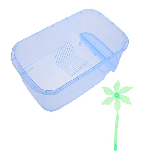 Angoily 1 Set-Box Schildkrötenbecken Kleiner Panzer Transportbehälter Für Fische 1-gallonen-Tank Tragbares Aquarium Fischträger Reise-Aquarium Schlange Reiseträger Essensbox Reptil Plastik von Angoily