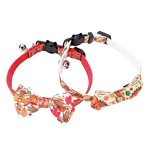 Angoily 10 STK Haustierhalsband Personalisiertes Hundehalsband Haustier Bowknot Halskette Verstellbare Welpenhalsbänder Für Wurf Hund Katze Halsband Schleife Haustier Katze Polyester von Angoily