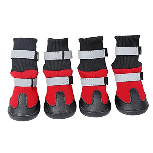 Angoily 12 STK Schneestiefel für Haustiere hundeschuhe Lange Hundestiefel Atmungsaktive Wanderschuhe für Hunde warme Winterschuhe für Haustiere Anti-Rutsch-Schuhe für Haustiere Langer Lauf von Angoily