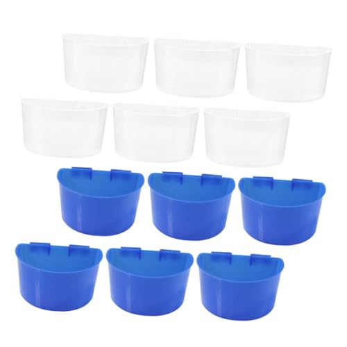 Angoily 12pcs Vogel Fütterung Container Wasser Tasse Lebensmittel Schüssel Robust Hängen Feeder Für Vögel von Angoily