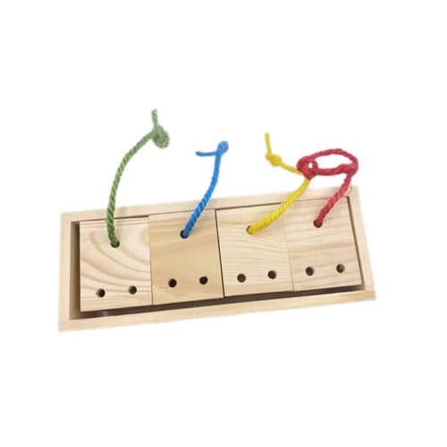 Angoily Vogel Spieß Papagei Feeder Holz Futtersuche Box Vogel Kauen Spielzeug Papagei Spielzeug Pet Training von Angoily