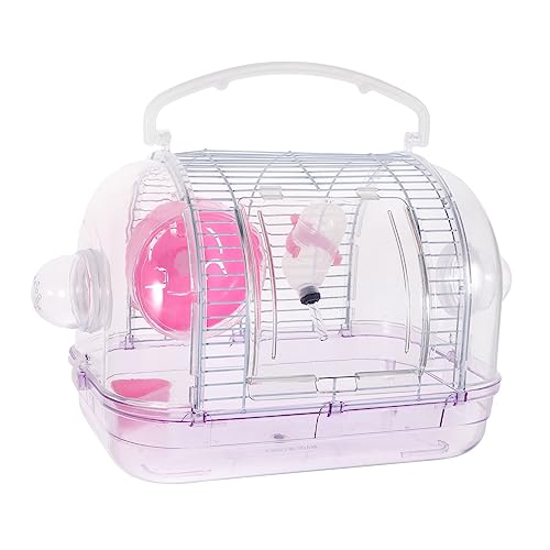 Angoily 1Stk Hamsterkäfig kleine Plastikbehälter Zierkäfig für kleine Haustiere meerschweinchen käfig Koffer Rattenkäfig im Freien Hamster Tragetasche draussen Container Wasserflasche von Angoily