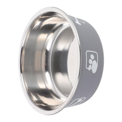 Angoily 1Stk Haustiernapf Stainless Steel inoxlm Dog Bowls Tierbedarf tierfutter futtercontainer pet Bowl rutschfest Wasserschale Futternapf für Katzen Metall Hund Platte Rostfreier Stahl von Angoily