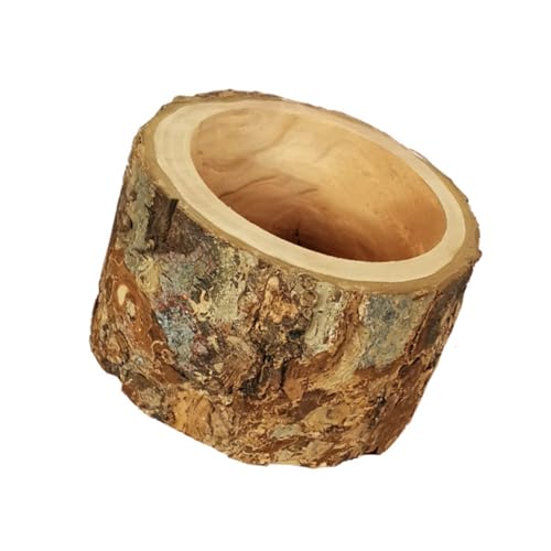 Angoily 1Stk Holz-Futter Becken für Haustiere Hamsterschale für Haustiere Kleintierspielzeug Hasenspielzeug Spielset aus Holz Tierfutterbehälter einzigartiger Tierfutternapf Goldener Bär von Angoily