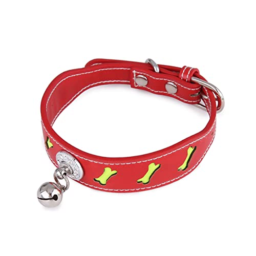 Angoily 1stk Winziger Kragen Welpen-id-Halsband Haustierzubehör Kleintierhalsband Halskette Welpenhalsbänder Für Kleine Welpen Kleines Hundehalsband Knochen Pu Die Klingel von Angoily