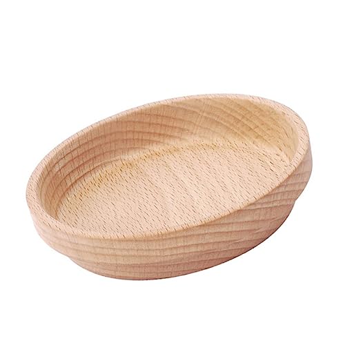 Angoily 1pc Haustier Fütterung Schüssel Holz Hamster Lebensmittel Container Feeder 9cm Durchmesser von Angoily