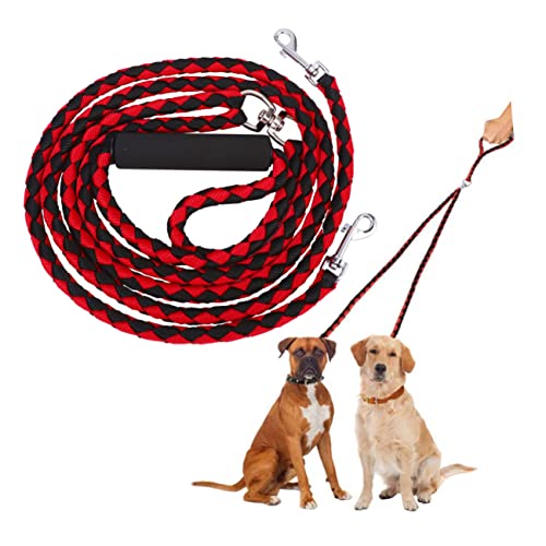 Angoily Outdoor- Für Hunde Und Haustiere Doppelköpfiges Geflochtenes Seil Bequem Für Schwarz/rot 145 X 15 X 3 cm von Angoily