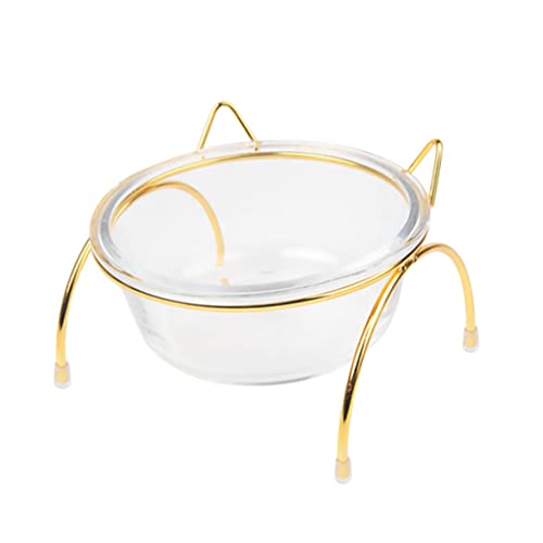 1Stk Katzennapf aus Glas Katzenschalen erhöht Katzenschale mit Ständer pet Water Bowl pet Food Container Katzennäpfe Hund glasschale erhöhter Futternapf Nackenschutz Haustiernapf von Angoily