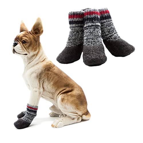 Angoily Hundesocken-Set Nicht-haustiersocken Für Warme Gepolsterte Hundeschuhe Und Einfach Zu Tragen von Angoily