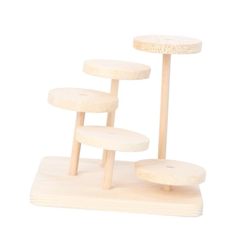 Angoily 2 Hamster-Klettergerüst Zubehör für Kleintierkäfige Kletterspielzeug für Hamster Spielzeuge Spielset aus Holz Hamsterversorgung Kletterplattform Möbel stehendes hölzern von Angoily