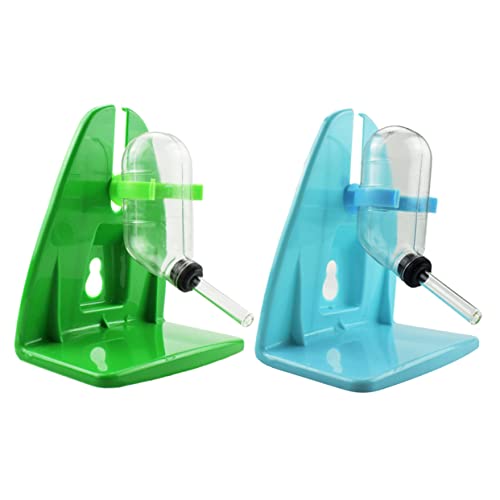 Angoily 2 Sätze Hamster 60 ml Hängekäfig-Trinkbrunnen Schwerkraft-Futterspender für Haustiere Hamster-Wasserflasche mit Halter Hamster trinkflasche Hamster Drinking Bottle von Angoily