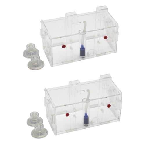 Angoily 2Er-Box Fischbrutkasten Fischzucht-Brutkasten Fischnetz für Aquarien Netz für Fischinkubatoren Fischzüchter Zucht von Aquarienfischen Oxygenierung Isolationsbox Zierfische Zuchtbox von Angoily