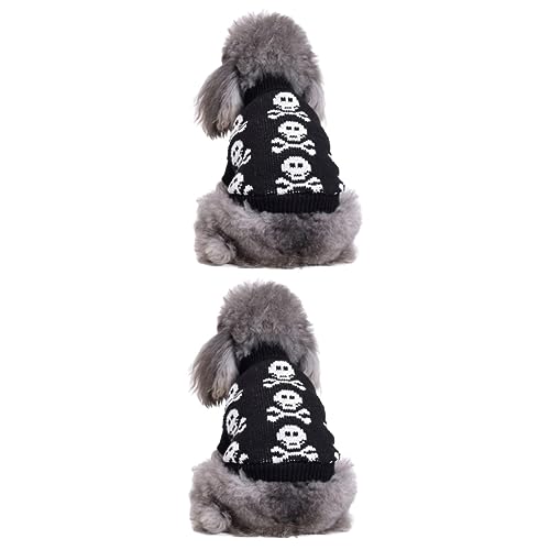 Angoily 2St Hunde schal hundemantel Hunde Liege hundegürtel Hundeleine Hundehalsband Hunde zubehör dogbed gestreifter Pulli Kleidung Party-Hundetuch Hundepullover Herbst und Winter Knochen von Angoily