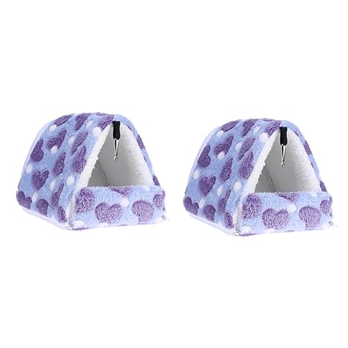 Angoily 2St haustierbett pet Bed Aktivitätsbereich für Haustiere Igelnest Kreativer Heimtierbedarf Hamsternest haustierfeldbett abnehmbar der Nestbett Rennmaus Sofa-Nest Violett von Angoily