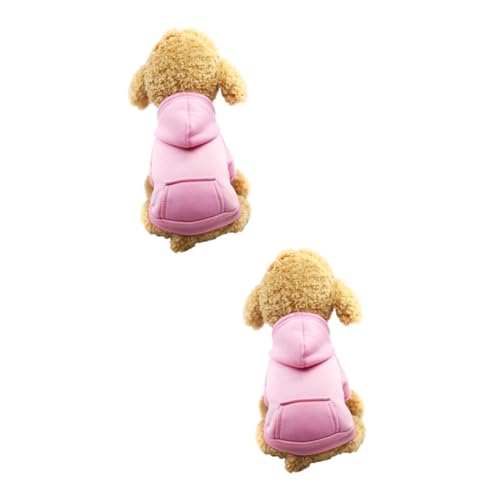 Angoily 2st Kleidung Für Hunde Hasenpfoten-Pads Hamsterhaus Rosafarbene Kleidung Krippenkostüme Langlebige Hundekleidung Hoodie-Kleidung Haustier Das Outfit Pullover Kleidung Tasche Mantel von Angoily