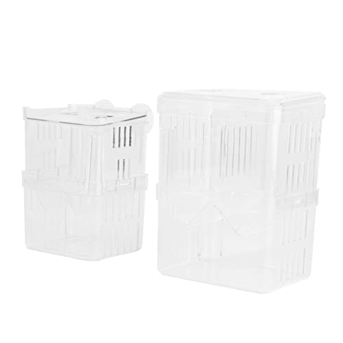 Angoily 2 Stücke Aquarium Fisch Zucht Box Tasse Separaten Schichten für Zucht Multifunktionale Braten Schlüpfen Container von Angoily