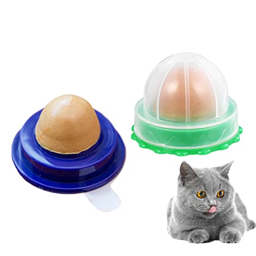 Angoily 2st Haustier Candy Ball Katze Behandeln Ball Haustier Katze Snacks Leckbare Süßigkeiten Katze Katzenminze Ball Katzensüßigkeitsball Kandiszuckerball Katze Nipp Squashball Kätzchen von Angoily