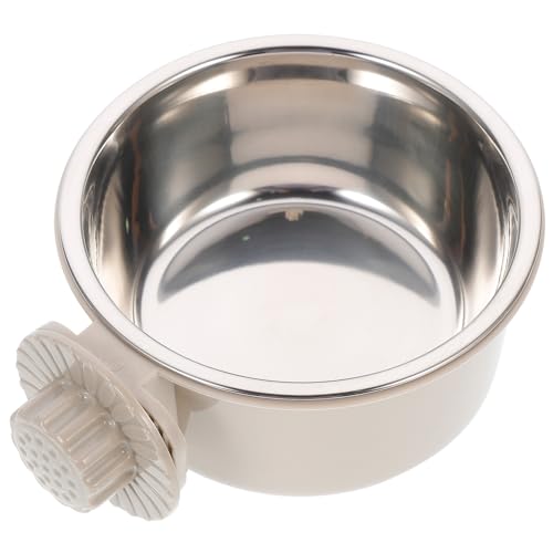 Angoily 2 Stücke Edelstahl Pet Bowl Hitzebeständige Hund Feeder Tragbare Wasser Dispenser Grau Für Welpen Katze von Angoily