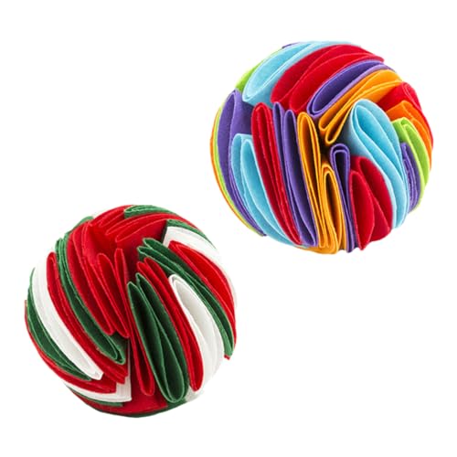 Angoily 2pcs Hund Sniff Bälle Große Durchmesser 15cm Pet Snuffle Spielzeug Interaktive Haustier Kauen Spielzeug für Mental von Angoily