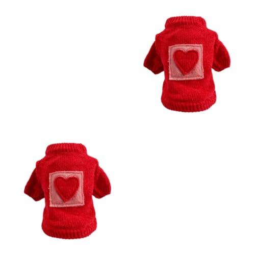 Angoily 2St Hund warme Kleidung Welpenkleidung Welpen-Outfits Kleidung für kleine Hunde Pullover Winterkleidung für Haustiere Winterkostüm für Haustiere Bichon Wintermantel von Angoily