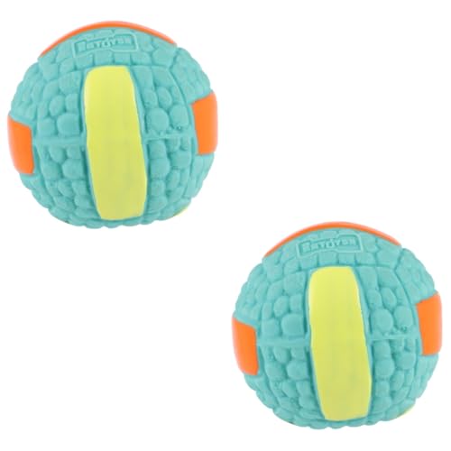 Angoily 2St Pet-Ball knete Spielzeug knetspielzeug hundebedarf tschukball Dog Toy Spielzeug für Hunde Spielzeuge Haustier Spielzeug Haustierspielzeug für Hunde Emulsion Fußball Klangkugel von Angoily