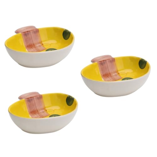 Angoily 3 STK Hamsterschale aus Keramik Futternäpfe für Katzen Fressnapf aus Keramik Futternapf für Hunde Katzennäpfe Hundefutter Trinkschale Lebensmittel Haustier Wassernapf für Katzen von Angoily