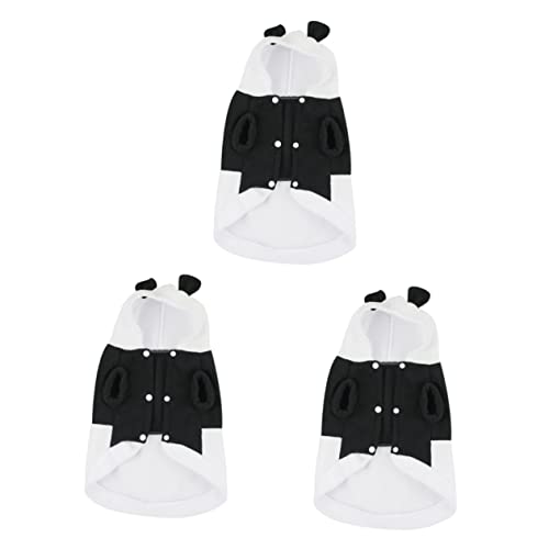 Angoily 3 STK Panda-Haustier-Kleidung Katzenkratzmatte Aus Sisal Hundeshirt Katze Verkleiden Haustier-Body Hamster-hängematte Kätzchen-Halloween-kostü Haustierzubehör Herbst Weiß Pullover von Angoily