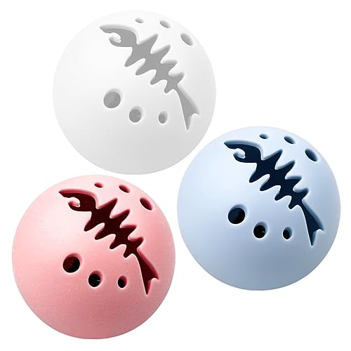 Angoily 3 STK interaktives katzenspielzeug Interactive cat Toy Katzenspielzeug für Aufmerksamkeit Katzen Spielzeug Set Kätzchen Katzenball mit Lichtern Katzenminze Bälle Glocke Kugel von Angoily