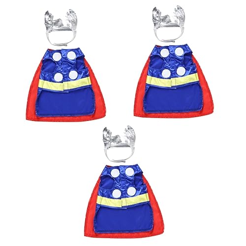 Angoily 3 Sätze Kleidung Lustige Hundekostüme Kätzchen-Halloween-Kostü Kinderpyjamas Schlafanzug für änner Hund lustiges Kostü Hund lustiger Anzug Haustier einstellen Pullover Polyester von Angoily