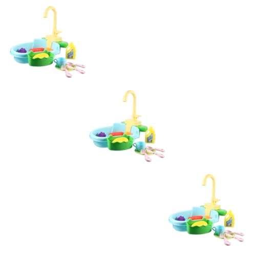 Angoily 3 Sätze Vogelbad Kidcraft-spielset Papageienbad Nymphensittich Badewanne Vogel-waschschüssel-Spielzeug Vogelschaukel Vogelkäfig Spielzeuge Plastik EIN Bad Nehmen Kind Waschbecken von Angoily
