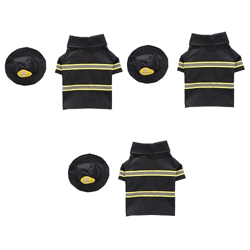 Angoily 3 Sätze Pullover für Katzen-Outfit Hündchen das Kleider feuerwehruniform Kleidung verwandelter Mantel Modellieren Performance-Kostüm Hundebedarf Hundekleidung ältere von Angoily