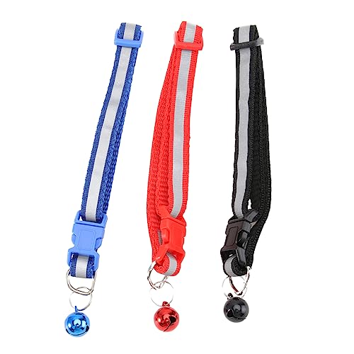 Angoily 3st Verstellbares Haustierhalsband Verstellbares Hundehalsband Reflektierendes Haustierhalsband Rotes Haustierhalsband Leuchtendes Hundehalsband Der Hund von Angoily