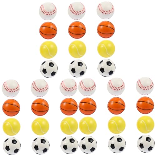 Angoily 36 STK Spielzeugball für Haustiere Hundekaubälle Unzerstörbares Hundespielzeug Tennis Kinder fußball Pet-Ball-Spielzeug Interaktives Spielzeug für Haustiere Hündchen Trainingsball von Angoily