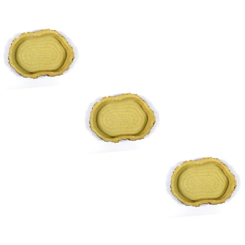 Angoily 3St Pet Feeding Plate Resin Bowl for Pets Comfortable pet Mealtime Bowl pet Feeding Dish Schildkröte Gecko Schlange Haustier Schale aus Harz kriechen Futternapf von Angoily