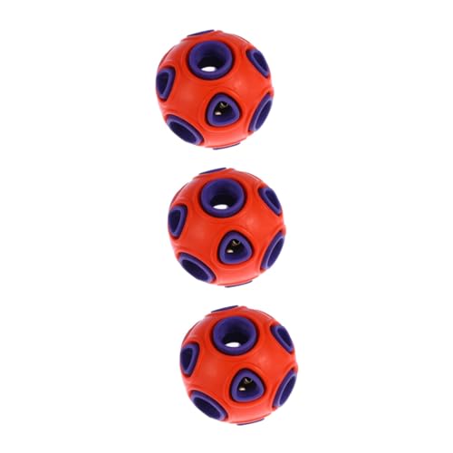 Angoily 3St Sandbad für Hamster Leckereien für Welpen Kauspielzeug für Welpenzahnen Spielzeuge Hund spielt Ball Sporttrainingsspielzeug für Haustiere Backenzahn Ball Spielen Trainingsball von Angoily