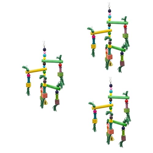 Angoily Spielzeug 3st Schaukel Vogelkäfig Der Vogel Spielzeuge von Angoily