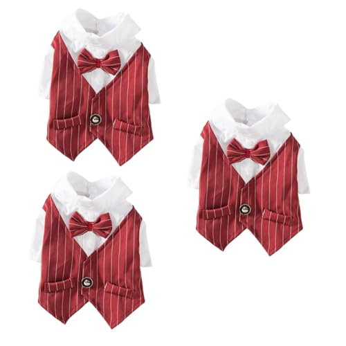 Angoily 3St Hemd Kleidung Haustierparty Frühlings- und Sommerkleider Kleidung für kleine Hunde Frühlings-Fling-Kleider Hemdkleid Pet-Anzug-Kostü Hund Kleid Tuch Haustieranzug Shirt von Angoily